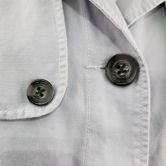 Cabi 5296 Coat Women XS Blue Tanner Trench Jacket Linen Blend Belted Button Down - Picture 4 of 9